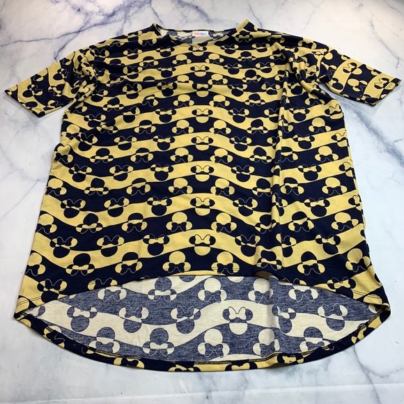 Lularoe Disney Minnie Mouse Blue Yellow Irma Tunic - Picture 3 of 8
